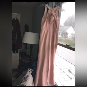 Blush, Pearl Neckline Formal Dress